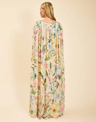 Estrella Cape Gown in Blooming Vine