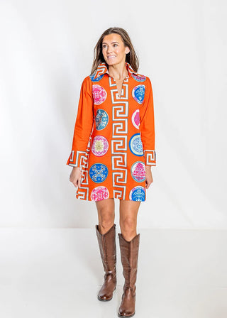 Lana Shirt Dress in Greek Revival
