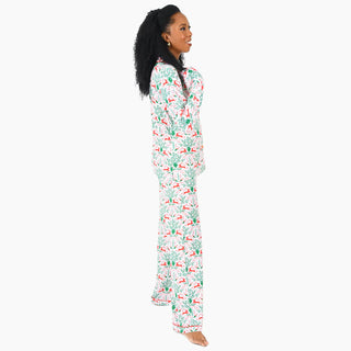 Womens PJ Set in Royal Reindeer