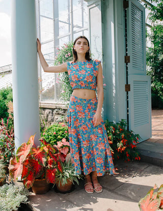 Tricia Long Skirt in Archive Tulip Liberty Print