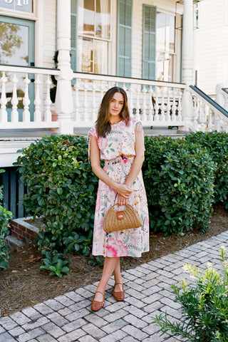 Gardenia Blouse in Blush Garden Bouquet