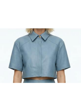 Boston Top in Sage Leather