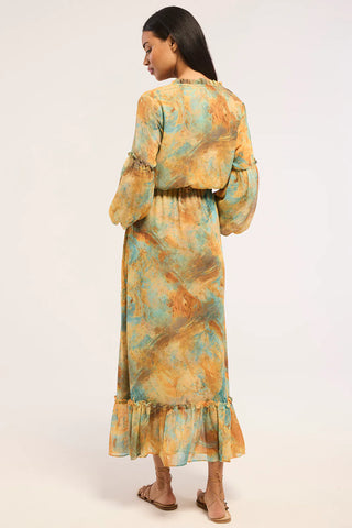 Amata Dress in Halcyon Fresco