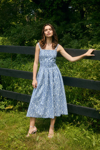 Gianna Dress in Blue Steel