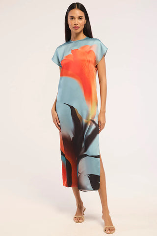 Lenna Dress in Fire Petal