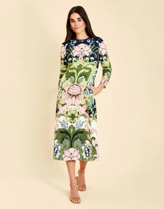 Consuela Midi Dress in Eventide Gardens