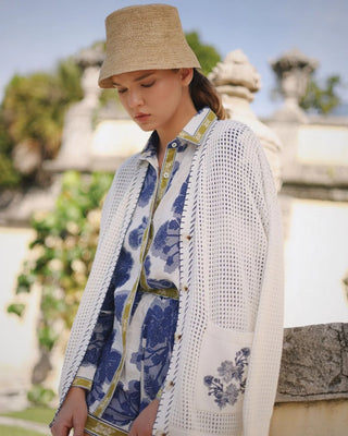 Cardigan in Wild Flower Net