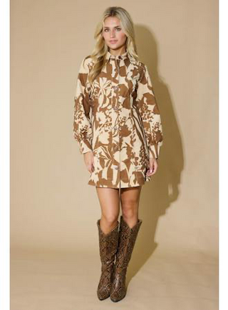 Harriet Dress in Sienna Shadow