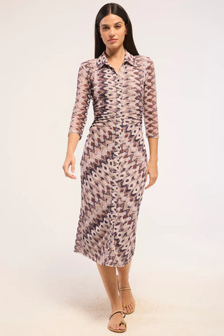 Renee Dress in Serpentine Geo