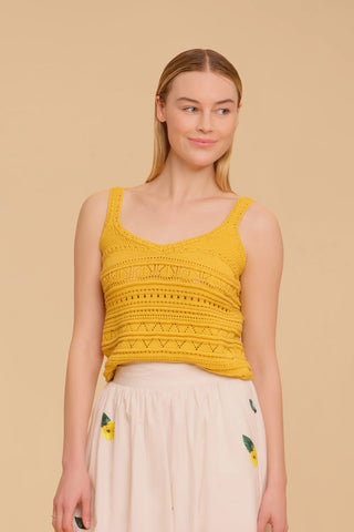 Iris Crochet Top in Marigold