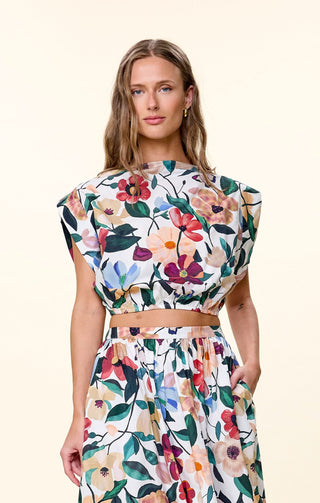 Merida Top in Andalusia Print