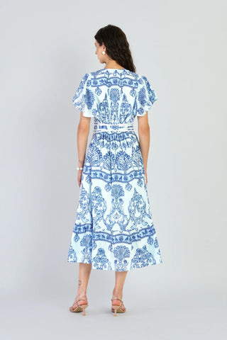 Leni Dress in Fontana Aqua
