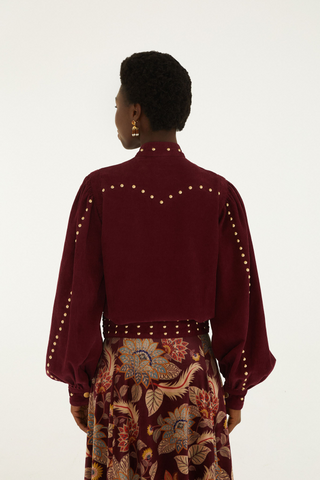 Corduroy Velvet Jacket in Brown