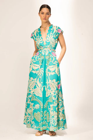 Noreen Dress in Turq Ritual