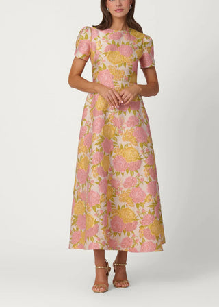 Vivianne Dress in Amber/Blush
