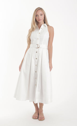 Zarae Solid Dress in White