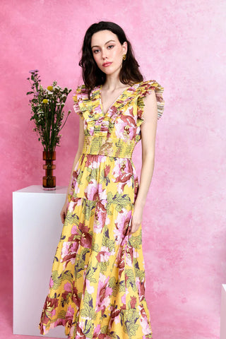 Maribel Midi Dress in Modern Dandy Liberty