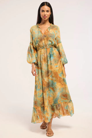 Amata Dress in Halcyon Fresco