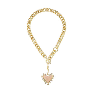 Cordelia Chain Necklace in Light Pink