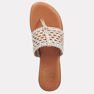 Nice Sandal in Woven Metallic Multi