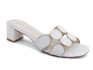 Lively Heel Sandal in White Lux