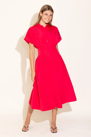 Becca Dress in Poppy Pink