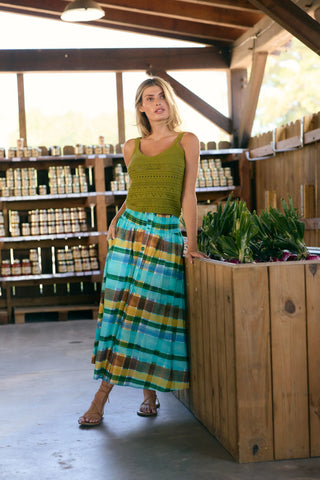 Georgia Skirt in Summit Check