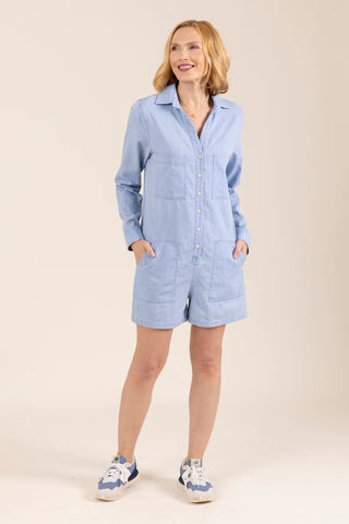 Fulton Romper in Denim