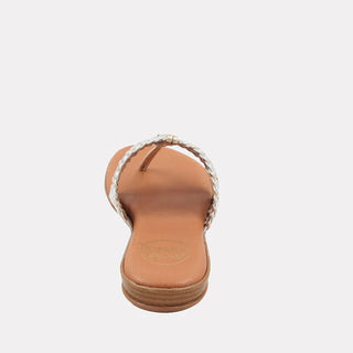 Nice Sandal in Woven Metallic Multi