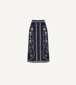 Sorina Midi Skirt in Black