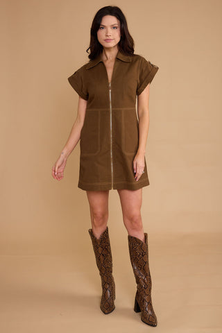 Colin Dress in Bark