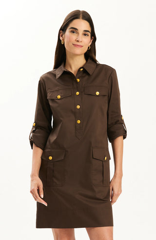 Rory Shirtdress in Demitasse