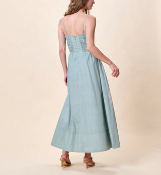 Riley Ankle Dress in Moresco Blue Surf