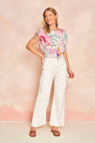 Gardenia Blouse in Blush Garden Bouquet