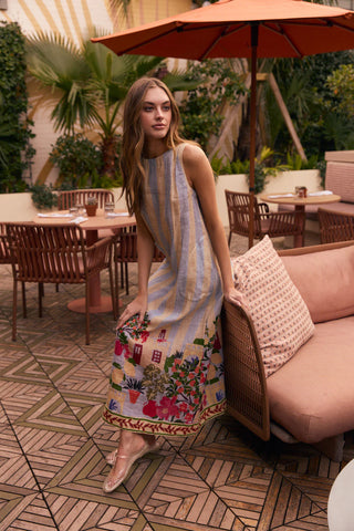 Dani Dress in Village Stripes