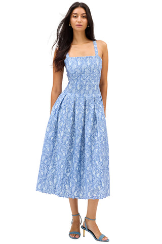 Gianna Dress in Blue Steel