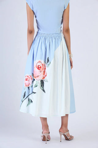 Amber Skirt in Villa Celeste Mist