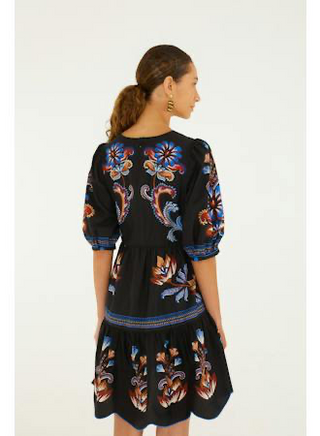 Mini Dress in Energy Floral Black