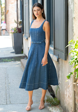 Alice Dress in Washed Denim